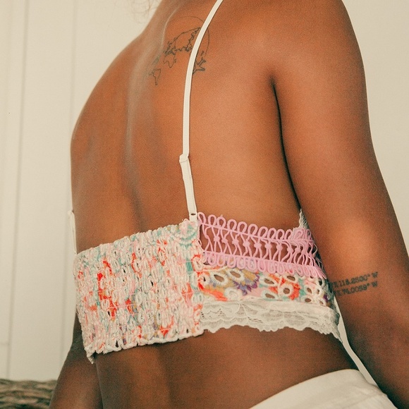 ❌SOLD❌Free People Emma Soft Bra Blossom Combo Pink - Picture 6 of 6